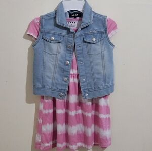 DKNY Dress with Blue Jean Vest